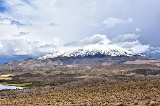 Parinacota Volcano. Lauca National Park. Chile.