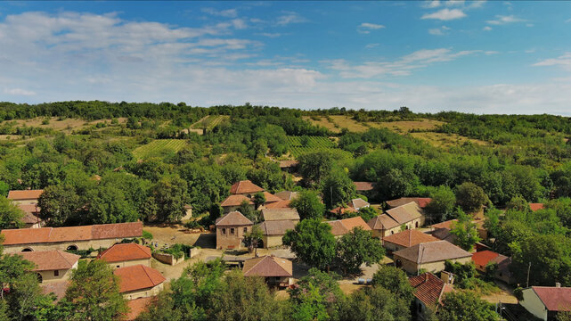 Old rustic vintage houses with wine cellars in Rogljevacke pivnice