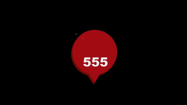 Red notification marker showing a paper airplane send icon and 999 digits against a black background. Represents massive direct messages or sent items.
