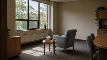 Fototapeta premium Workplace Grief Support Quiet Staff Room Prepared