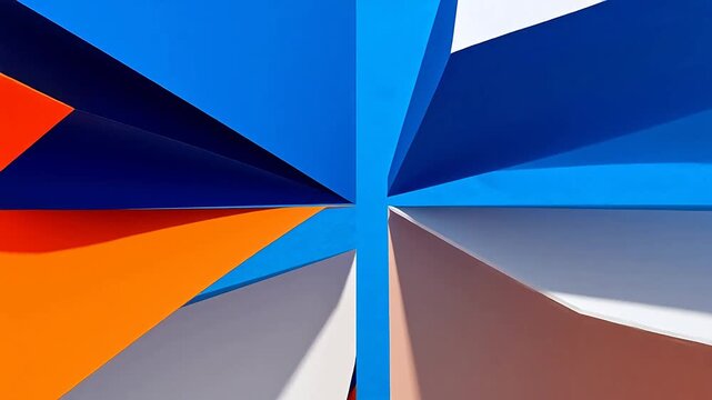 Colorful geometric paper shapes