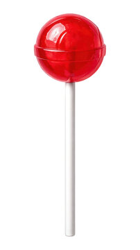 PNG Red round lollipop isolated on transparent background