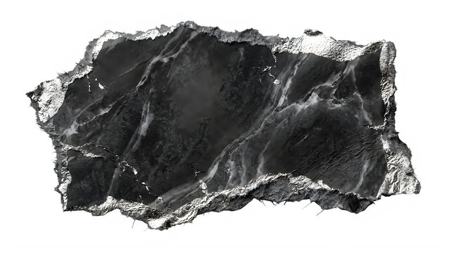 Black charcoal or graphite pencil sketch texture stroke on paper with rough jagged edges and artistic messy lines for creative design projects