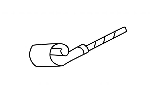 party blower toy outline