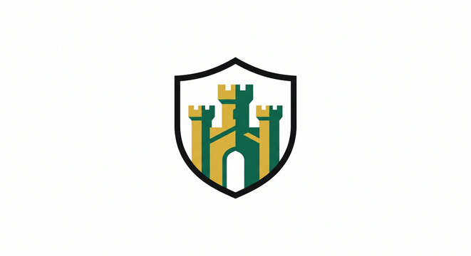 Swiss Shield with Cross and Crossed Swords Vector Emblem Icon Badge Logo Design Illustration