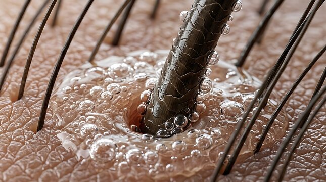Close up of earthworm in rich soil.