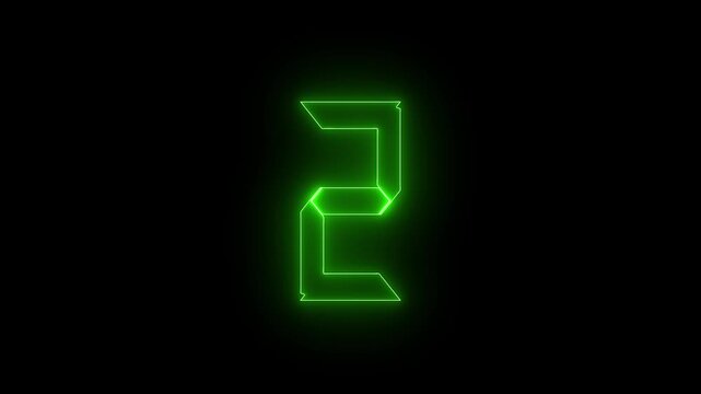 nieon coolar full Five four three ,two, One ... Let's go. 5 4 3 2 1 countdown let's go text animation on black background for start.