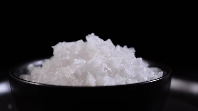 Sea Salt in Black Bowl