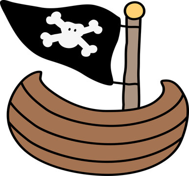 pirate flag with pirate map anchor
