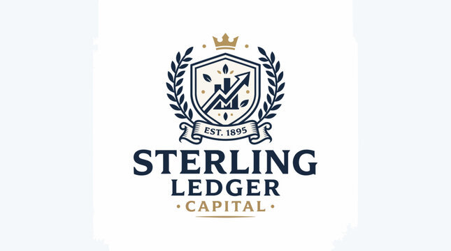 Sterling Ledger Capital vintage logo design  A premium vintage identity inspired by historic merchant banks, private financial institutions, and traditional investment houses.