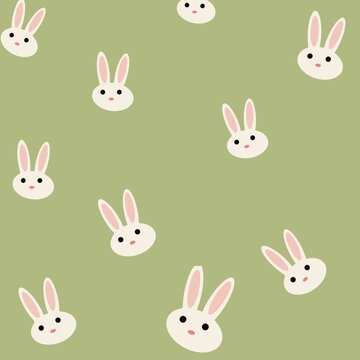 Simply pattern with rabbits