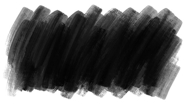 Distressed marker paint brush stroke ink blot element isolated on background. Creative grunge splatter texture block for modern streetwear graphic design layout banner clip art.
