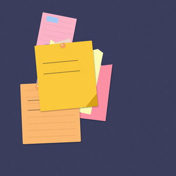 Colorful overlapping paper documents stack