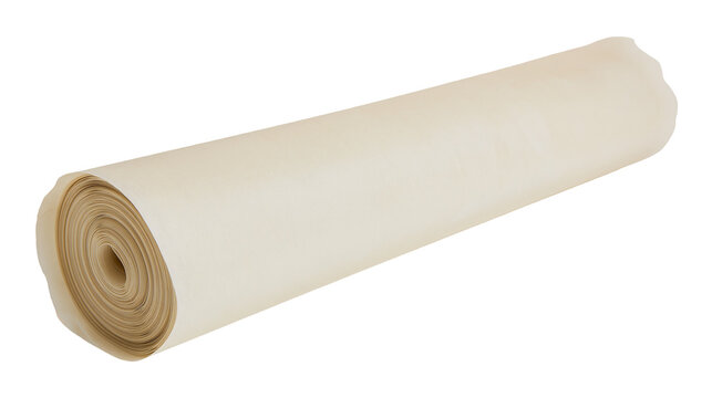 Rolled parchment paper a baking essential, isolated on transparent background