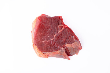 Obraz premium Perfectly grilled premium beef steak isolated on a white background