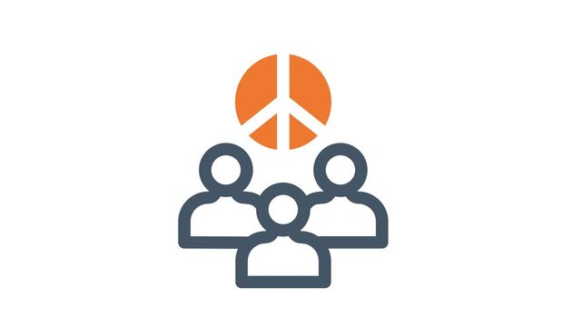 Group of people with peace teamwork collaboration