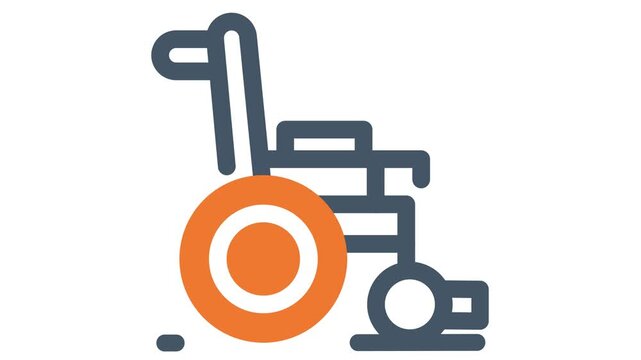 Wheelchair icon medical consultation patient care