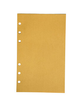 Clean Notebook Page Isolated On White Background Vintage Paper