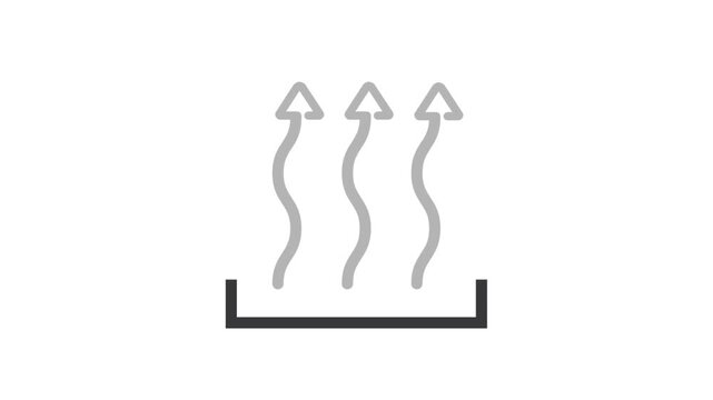 Three arrow up, heat icon, concept.