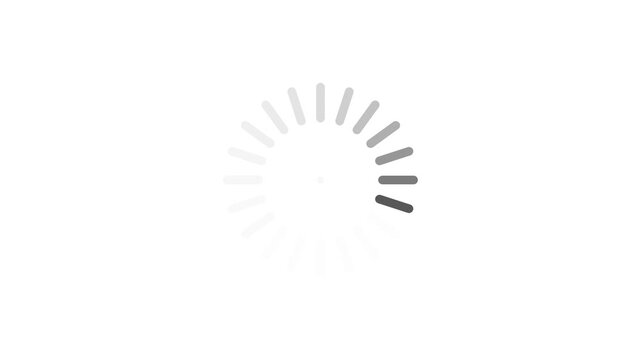 Minimal Circular Loading Spinner Animation on White Background &ndash; Buffering Progress Indicator Loop