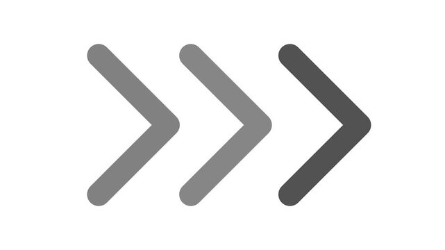 Animated triple chevron arrows indicating rightward motion