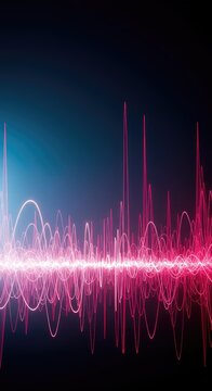 Abstract digital background showing recursive patterns and sound waves suggesting isolated opinions and repetitive information flow, silo, narrow, isolation