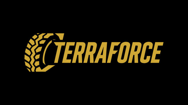 Terraforce Offroad Tire Wordmark Logo Design for Automotive and 4x4 Adventure Brand Identity