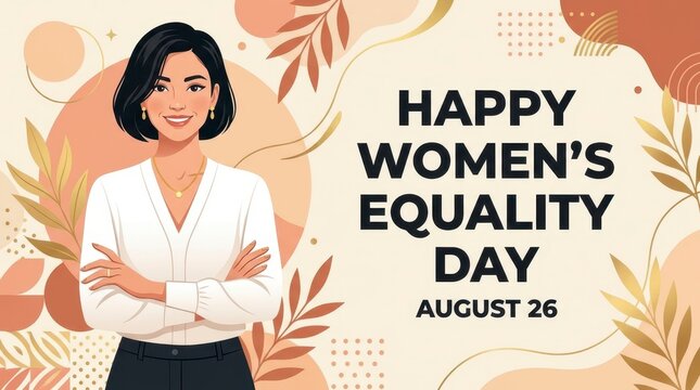 Happy Women's Equality Day illustration August 26