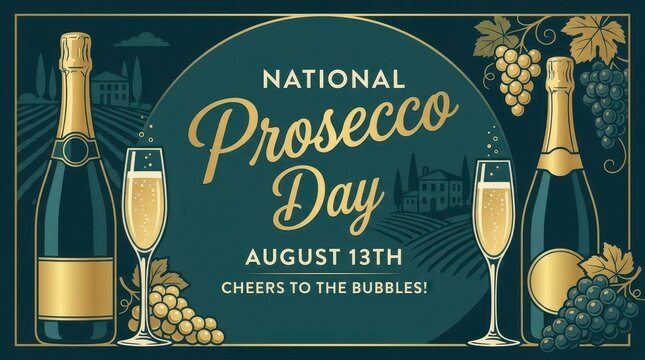 National Prosecco Day celebration graphic design