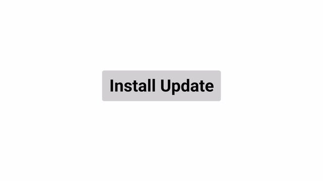 Install Update Button Click Animation with Hand Pointer and Mouse Cursor Interaction on Transparent Background, Software Update UI, 4K Motion Graphics