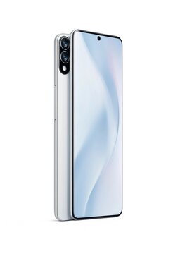 Sleek Smartphone with Curved Display and Dual Camera Setup