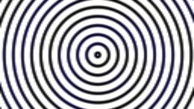 Abstract Hypnotic Black and White Concentric Rings Moving Background, Expanding Circular Lines Optical Illusion Motion Graphics Loop
