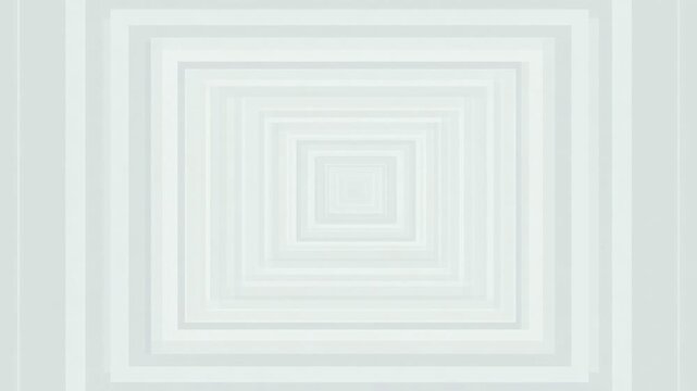 Abstract geometric square tunnel background, soft layered concentric shapes, digital animation, seamless loop