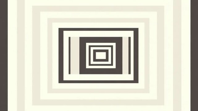 Concentric square border frame with copy space text overlay seamless loop hand drawn digital stop motion animation