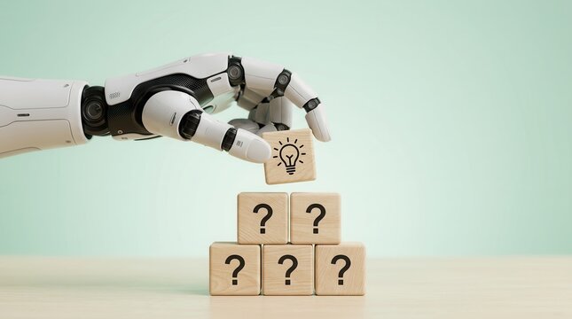 Digital chatbot and robot application services concept showing an intelligent conversation assistant.
