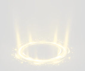 High-tech magic portal featuring radiant blue energy, futuristic warp effects, glowing circular vortex and holographic technology atmosphere © inna_stockgg