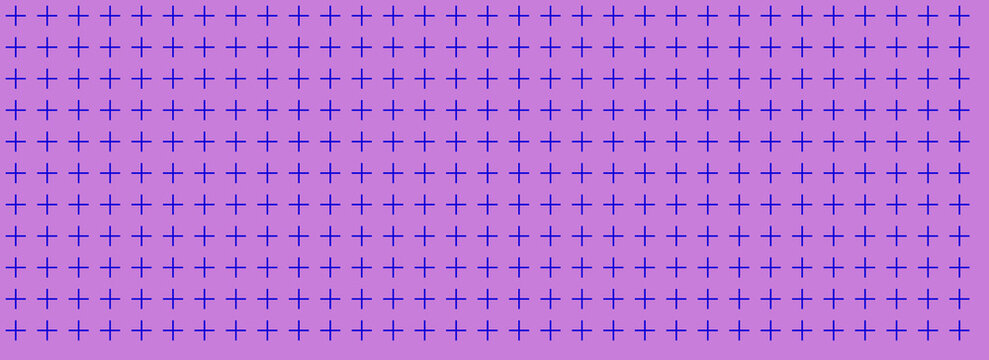 Purple plus signs geometric pattern on white