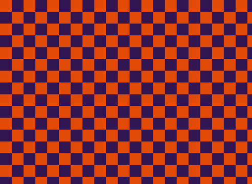Geometric abstract grid pattern in orange and blue