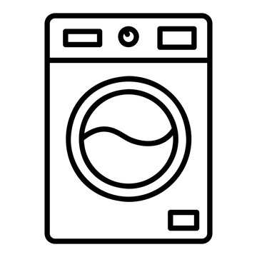 Washing machine icon for cleaning clothes or laundry