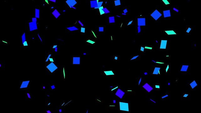 Colorful Isolated Confetti party popper Explosion confetti Blast Realistic On Transparent Background / Green Screen / Alpha Matte Channel Perfect For Compositing Into Your cgi Scene
