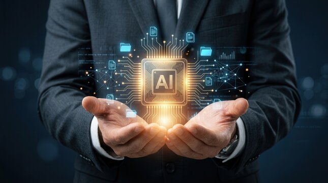Artificial intelligence employed in document management systems and digital file storage for business data archiving.