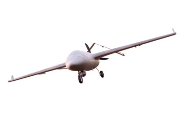 Obraz premium Military combat drones on white background