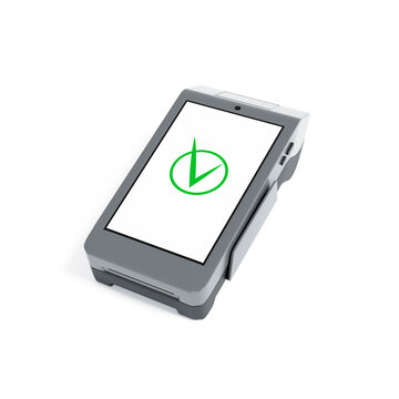 POS-terminal isolated on white background