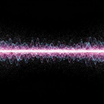 Dynamic sine wave pattern illustrating energy propagation and complex data transmission across an abstract digital space, cyberspace, pattern, conceptual