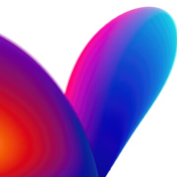 Vibrant, blurred vision creating an optical illusion of abstract shapes and colors dissolving on a white background using modern aesthetic design, creative, hypnotic, nonrepresentational