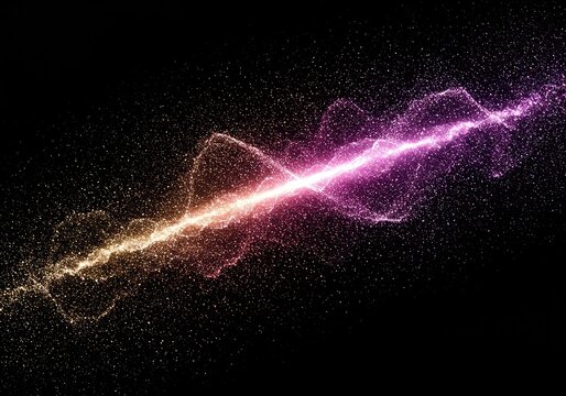 Vibrant abstract flow of luminous particles symbolizing intellectual breakthroughs, discovery, and powerful creative energy, energy, spiral, future