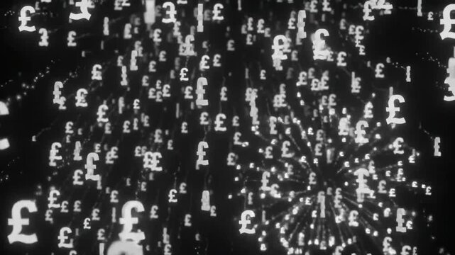 Pound sterling symbols forming numbers 34 and 36