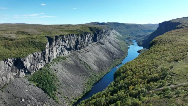 Aerial view of Alta Canyon in northern Norway