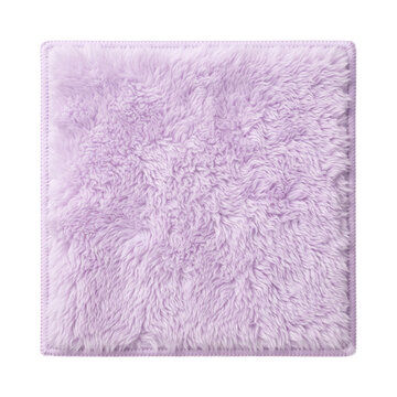 Soft pastel purple fuzzy fleece fabric swatch square