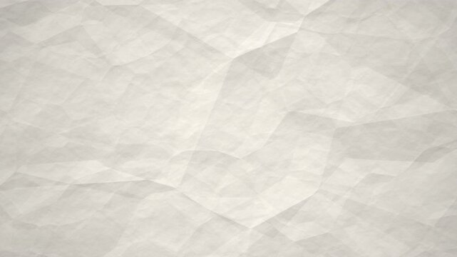 White crumpled paper background with gentle geometric creases, soft moving light, 4k seamless loop animation for clean minimalist video projects